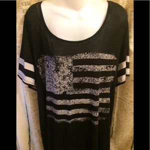 EUC-Lane Bryant Embellished Flag Shirt-22/24